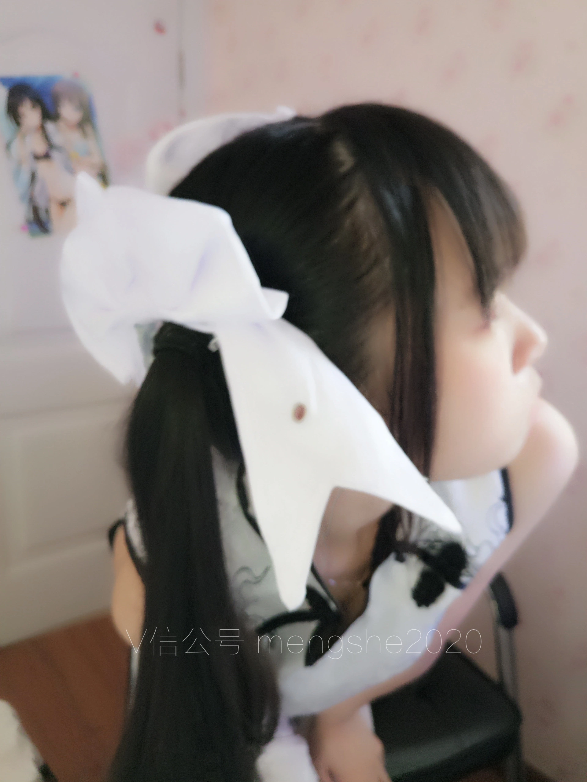 双马尾少女赛高酱 - NO.19 中秋典藏：囧妹开叉旗袍 白丝 1